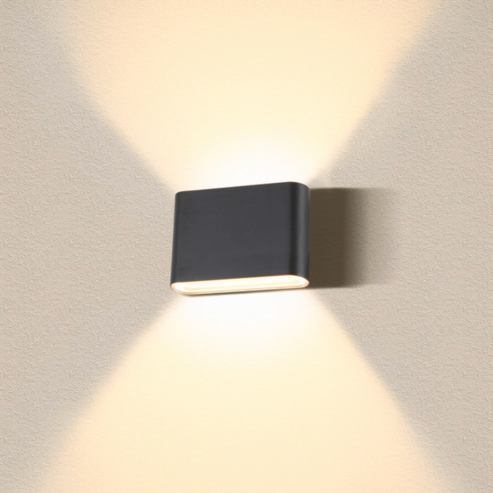 SLV Oval outdoor wall lamp up/down CCT 13.5 cm black